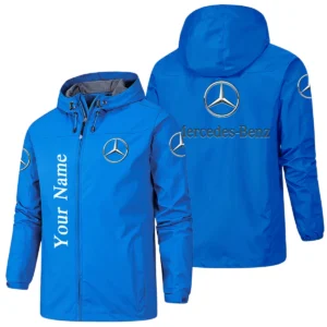 Mercedes-Benz Hooded Windbreaker Jacket Custom Name