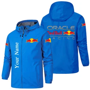 Oracle Red Bull Racing Hooded Windbreaker Jacket Custom Name