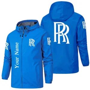 Rolls Royce Hooded Windbreaker Jacket Custom Name