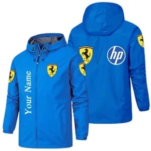 Scuderia Ferrari HP Racing Hooded Windbreaker Jacket Custom Name