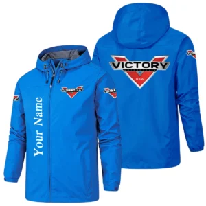 Victory Motorcycles Hooded Windbreaker Jacket Custom Name