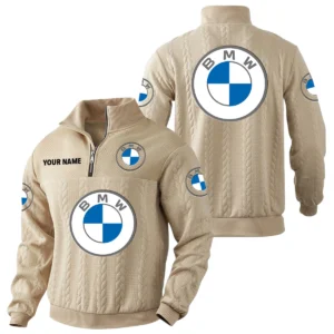BMW Quarter-Zip Sweatshirt Stand Collar Custom Name TN01HIHI250725Y9SWCBMW