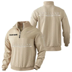 Chrysler Quarter-Zip Sweatshirt Stand Collar Custom Name