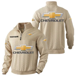 Chevrolet Quarter-Zip Sweatshirt Stand Collar Custom Name
