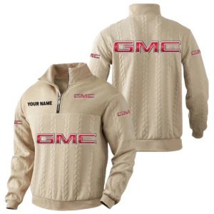 GMC Car Quarter-Zip Sweatshirt Stand Collar Custom Name