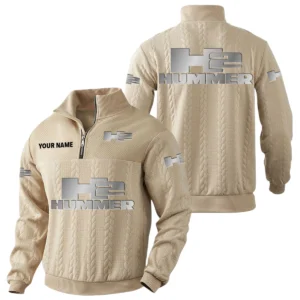 Hummer H2 Quarter-Zip Sweatshirt Stand Collar Custom Name