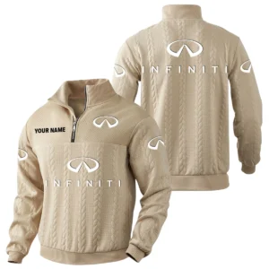 Infiniti Quarter-Zip Sweatshirt Stand Collar Custom Name