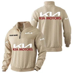 KIA Quarter-Zip Sweatshirt Stand Collar Custom Name