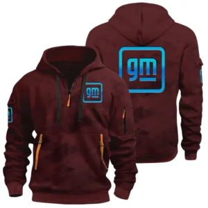 General Motors Half Zip Hoodie All Over Prints Multi Pockets Custom Name Gift For Fan