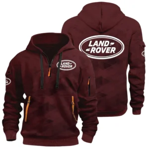 Land Rover Half Zip Hoodie All Over Prints Multi Pockets Custom Name Gift For Fan