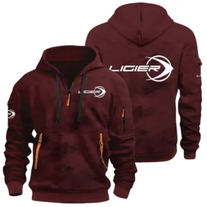 Ligier Automotive Racing Half Zip Hoodie All Over Prints Multi Pockets Custom Name Gift For Fan