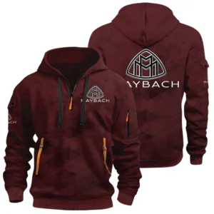 Maybach Half Zip Hoodie All Over Prints Multi Pockets Custom Name Gift For Fan