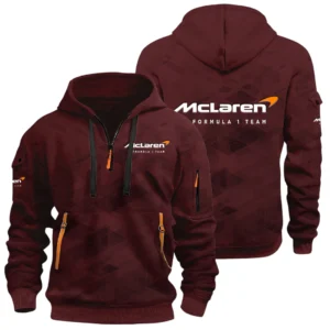 McLaren Racing Limited Half Zip Hoodie All Over Prints Multi Pockets Custom Name Gift For Fan