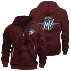 MV Agusta Half Zip Hoodie All Over Prints Multi Pockets Custom Name Gift For Fan