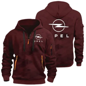 Opel Half Zip Hoodie All Over Prints Multi Pockets Custom Name Gift For Fan