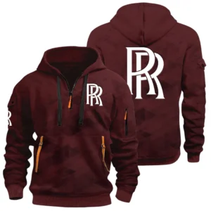Rolls Royce Half Zip Hoodie All Over Prints Multi Pockets Custom Name Gift For Fan