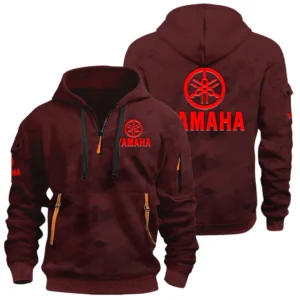 Yamaha Motor Half Zip Hoodie All Over Prints Multi Pockets Custom Name Gift For Fan