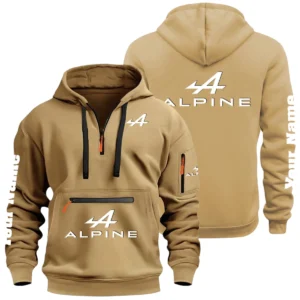 Alpine Half Zip Hoodie Multi Zipper Pocket Custom Name