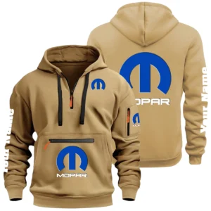 Mopar Half Zip Hoodie Multi Zipper Pocket Custom Name