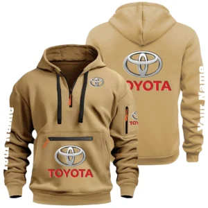 Toyota Half Zip Hoodie Multi Zipper Pocket Custom Name