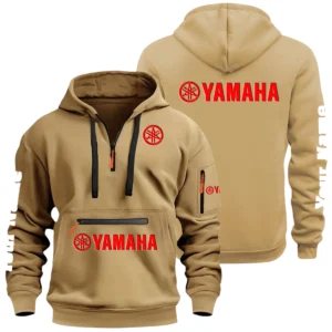 Yamaha Half Zip Hoodie Multi Zipper Pocket Custom Name