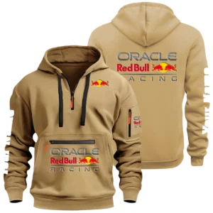 Oracle Red Bull Racing Half Zip Hoodie Multi Zipper Pocket Custom Name