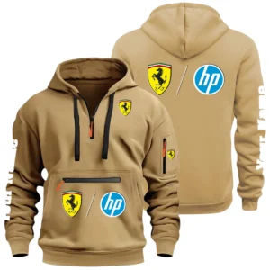 Scuderia Ferrari HP Racing Half Zip Hoodie Multi Zipper Pocket Custom Name