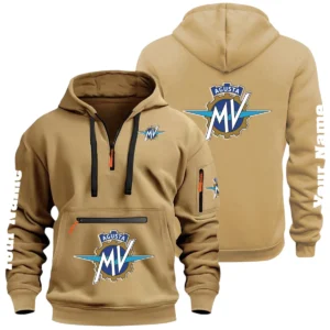 MV Agusta Half Zip Hoodie Multi Zipper Pocket Custom Name