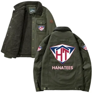 Hanatees Men's Fleece Button Up Jacket Thick Warm Custom Name