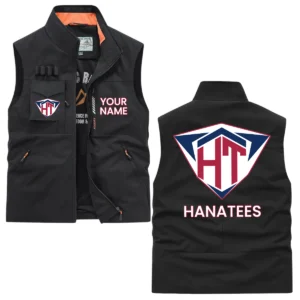 Hanatees Men’s Multi Pocket Vest Sleeveless Custom Name