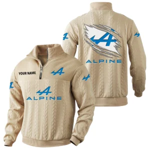 Alpine Quarter-Zip Sweatshirt Stand Collar Custom Text
