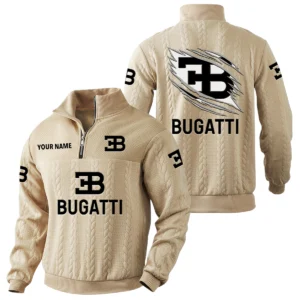 Bugatti Quarter-Zip Sweatshirt Stand Collar Custom Text
