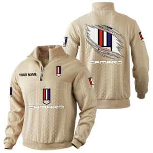 Chevrolet Camaro Quarter-Zip Sweatshirt Stand Collar Custom Text