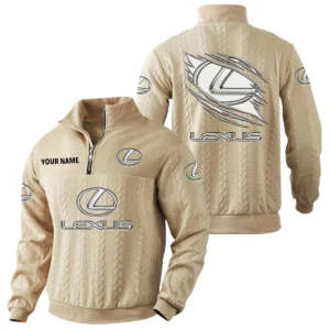 LEXUS Quarter-Zip Sweatshirt Stand Collar Custom Text