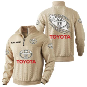 Toyota Quarter-Zip Sweatshirt Stand Collar Custom Text