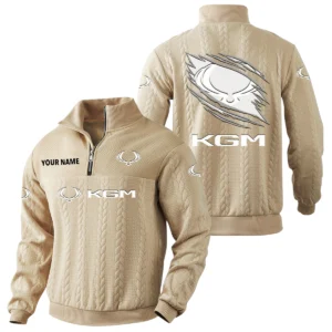 KG Mobility Quarter-Zip Sweatshirt Stand Collar Custom Text