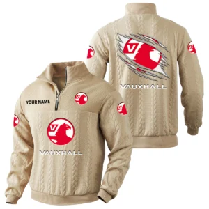 Vauxhall Quarter-Zip Sweatshirt Stand Collar Custom Text