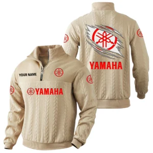 Yamaha Quarter-Zip Sweatshirt Stand Collar Custom Text