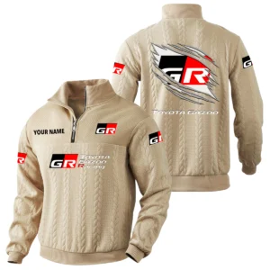 Toyota Gazoo Racing Quarter-Zip Sweatshirt Stand Collar Custom Text