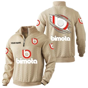 Bimota Quarter-Zip Sweatshirt Stand Collar Custom Text