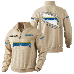 Husaberg Quarter-Zip Sweatshirt Stand Collar Custom Text