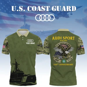 Audi Sport Racing x US Coast Guard 250th Anniversary 3D Polo Shirt Custom Your Name