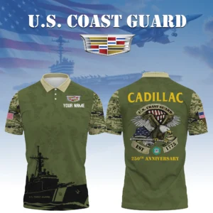Cadillac x US Coast Guard 250th Anniversary 3D Polo Shirt Custom Your Name
