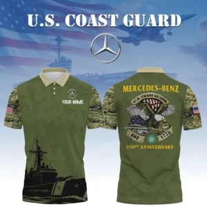 Mercedes-Benz x US Coast Guard 250th Anniversary 3D Polo Shirt Custom Your Name