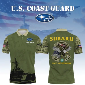 Subaru x US Coast Guard 250th Anniversary 3D Polo Shirt Custom Your Name