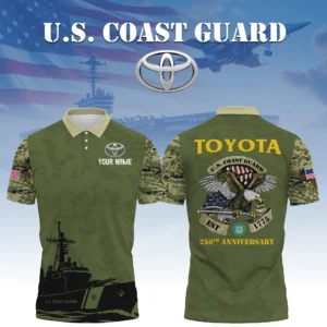 Toyota x US Coast Guard 250th Anniversary 3D Polo Shirt Custom Your Name