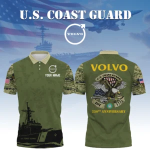 Volvo x US Coast Guard 250th Anniversary 3D Polo Shirt Custom Your Name