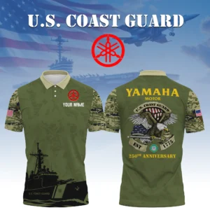 Yamaha Motor x US Coast Guard 250th Anniversary 3D Polo Shirt Custom Your Name