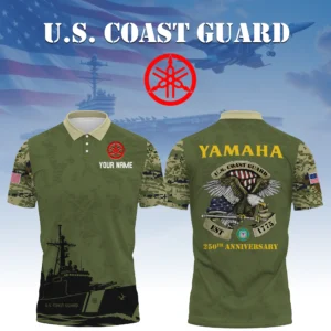 Yamaha x US Coast Guard 250th Anniversary 3D Polo Shirt Custom Your Name