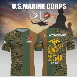 Ligier Automotive Racing x USMC Marine Corps 250th Birthday 3D T-Shirt Limited 2026 Custom Your Name